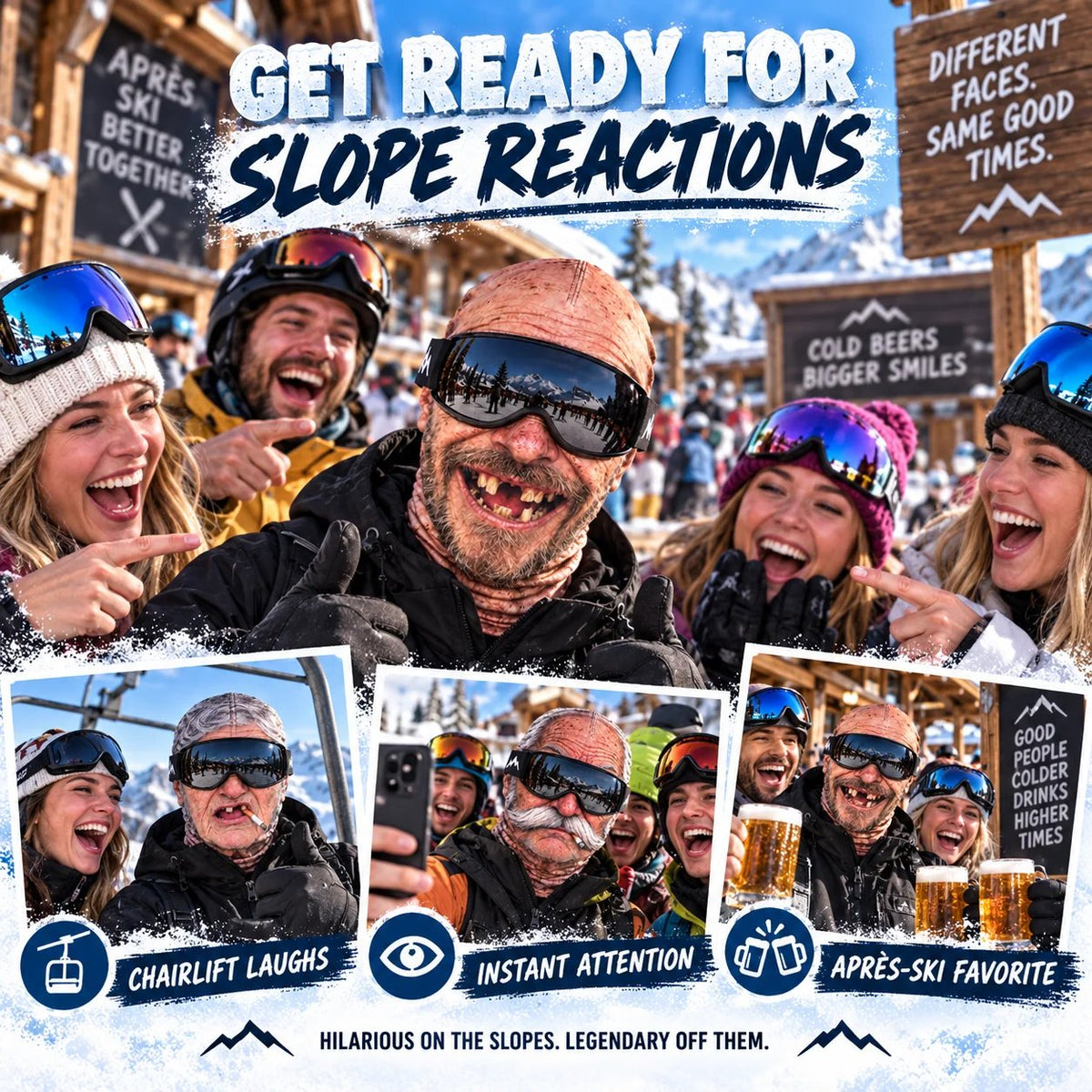 Funny Ski Mask - Best Gifts For Ski Lovers - Born For The Slopes