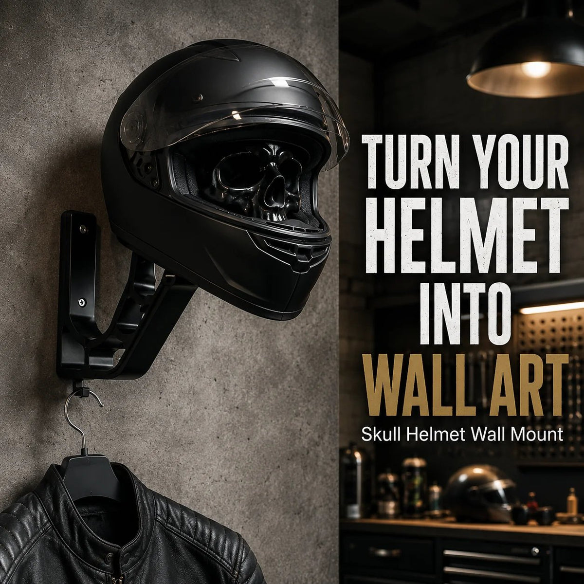 Black Knight Skull Helmet Stand 🔥  FREE SHIPPING