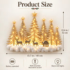 ⭐🌙Step Into an Enchanted Winter Grove: Lighted Christmas Woodland Forest Wall Decor🎄