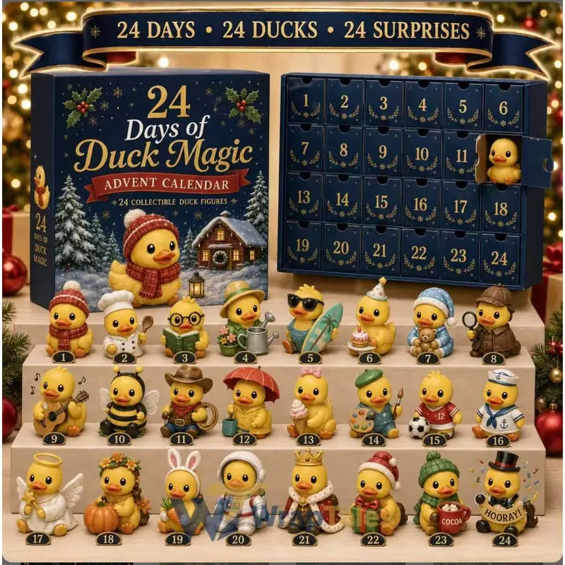 Free Shipping 🦆 24 Days of Duck Magic Advent Calendar – 24 Collectible Duck Figures