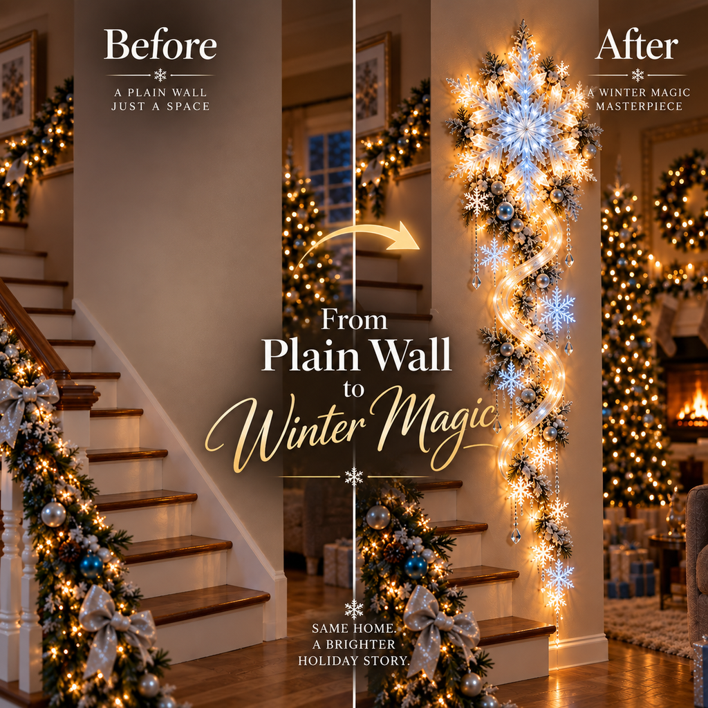🔥Last Day 49% OFF🔥❄️ Giant Snowflake Blizzard Trail™- Let the Snowstorm Glow Indoors
