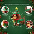 🚚 Free Shipping | 🎄2026 Christmas Limited Edition Dachshund Brick Set🐕