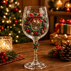 Christmas Wine Glasses Gift Set – 6-Piece Festive Holiday Drinkware