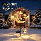 Luminous Winter Garden Glow – Solar Santa & Crescent Moon Pathway Stake Lantern (4 Styles)