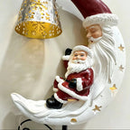Luminous Winter Garden Glow – Solar Santa & Crescent Moon Pathway Stake Lantern (4 Styles)