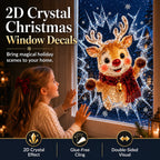 Christmas Window Decal Stickers - Reusable Festive Holiday Glass Decorations