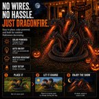 🔥🐉Fire-Breathing Orochi Solar Garden Light – Epic Multi-Headed Dragon Halloween Decor