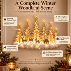 ⭐🌙Step Into an Enchanted Winter Grove: Lighted Christmas Woodland Forest Wall Decor🎄