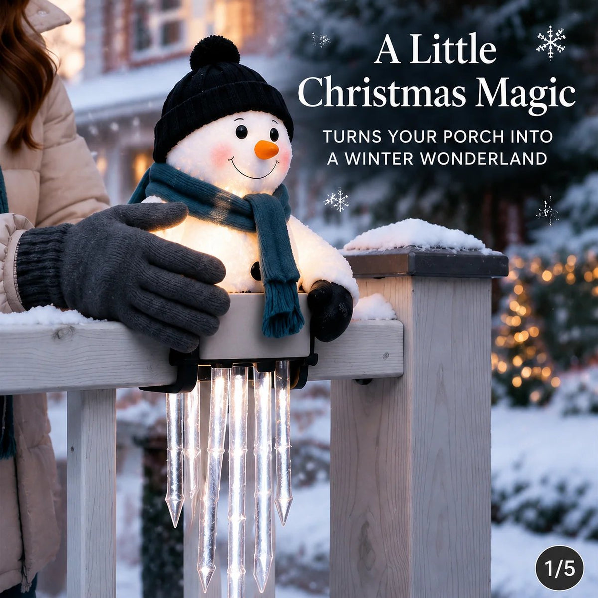 🔥Buy 2 Get 20% OFF🔥☃️WinterGlow Snowman Icicle Light Decor
