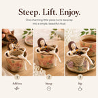 ☕Whimsical Sitting Lady Ceramic Tea Strainer Collection