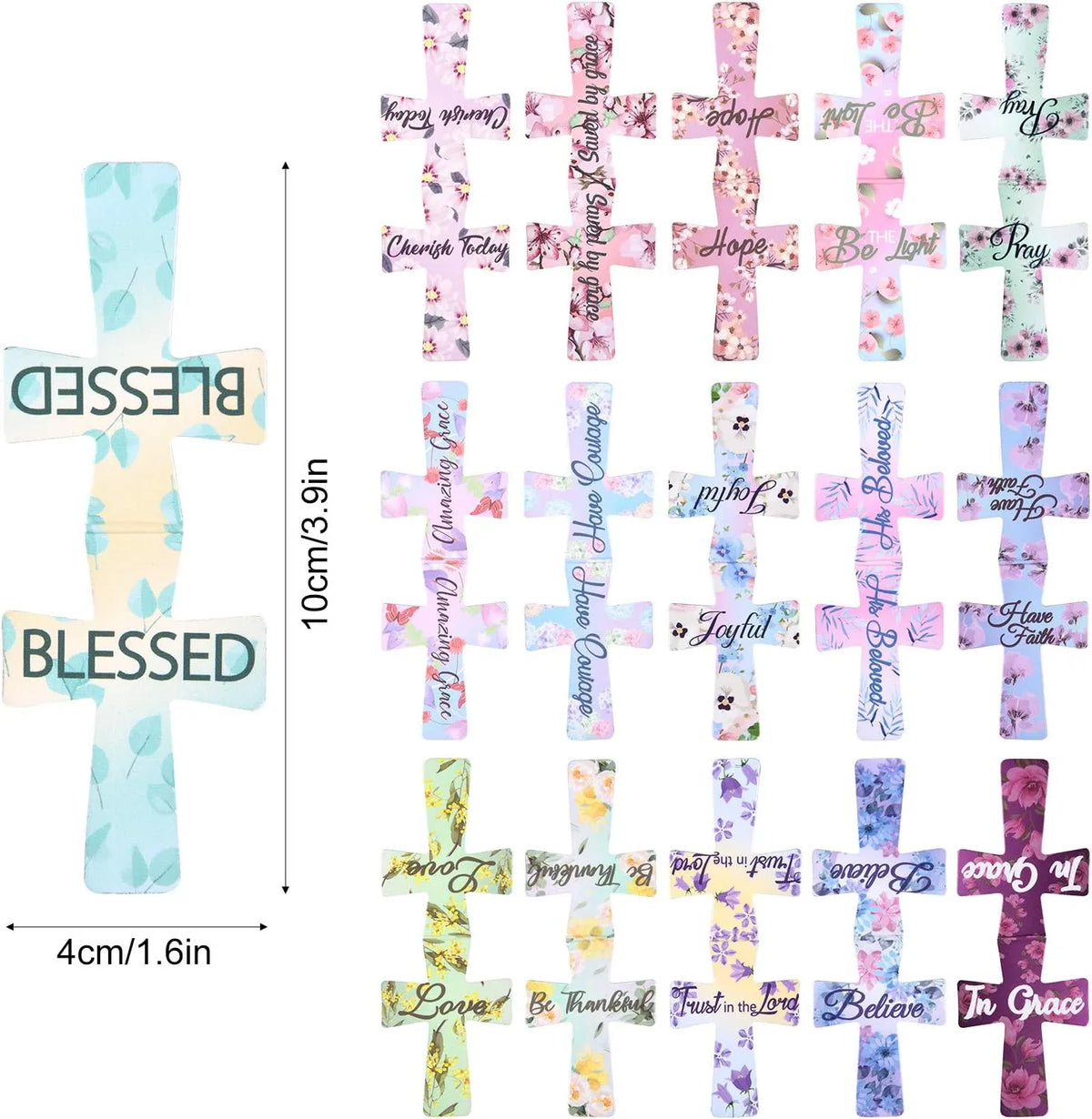 📖16 Pcs Magnetic Cross Bookmarks Gifts for Bible Study, Readers, Teachers, Students🌸✝️