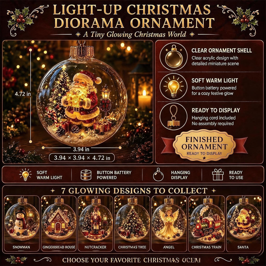 🚚📦 Free Shipping 🎄✨ Glowing Christmas Model Decorations