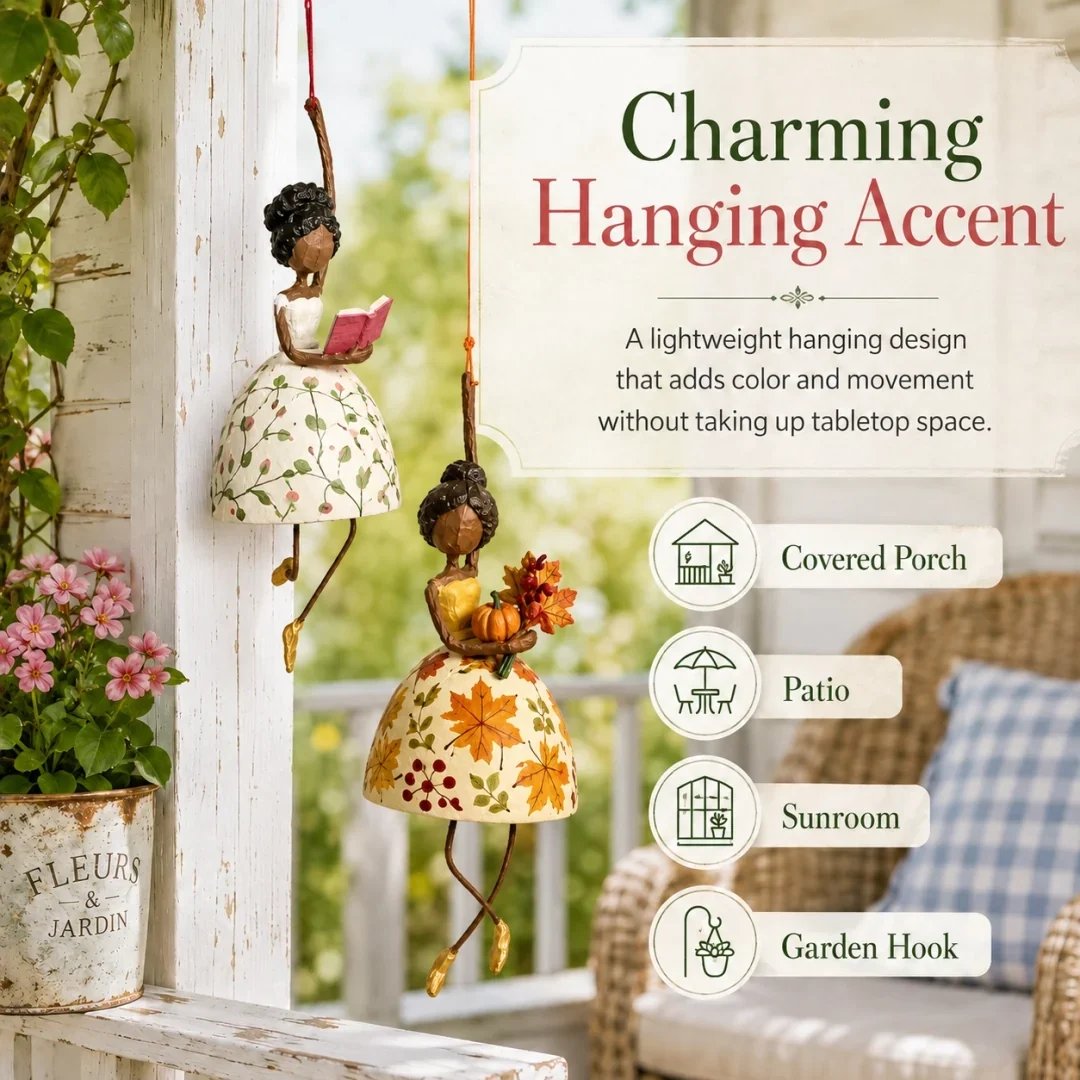 🚚✨ FREE SHIPPING! 💃 Add a Twirl to Your Décor! Whimsical Dancing Lady Hanging Ornament