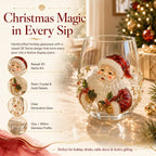 🚚📦 Free Shipping 🎄✨ 3D Christmas Glass Art Cup | Luxury Raised Holiday Glassware for Drinks, Decor & Christmas Gifts 🎁