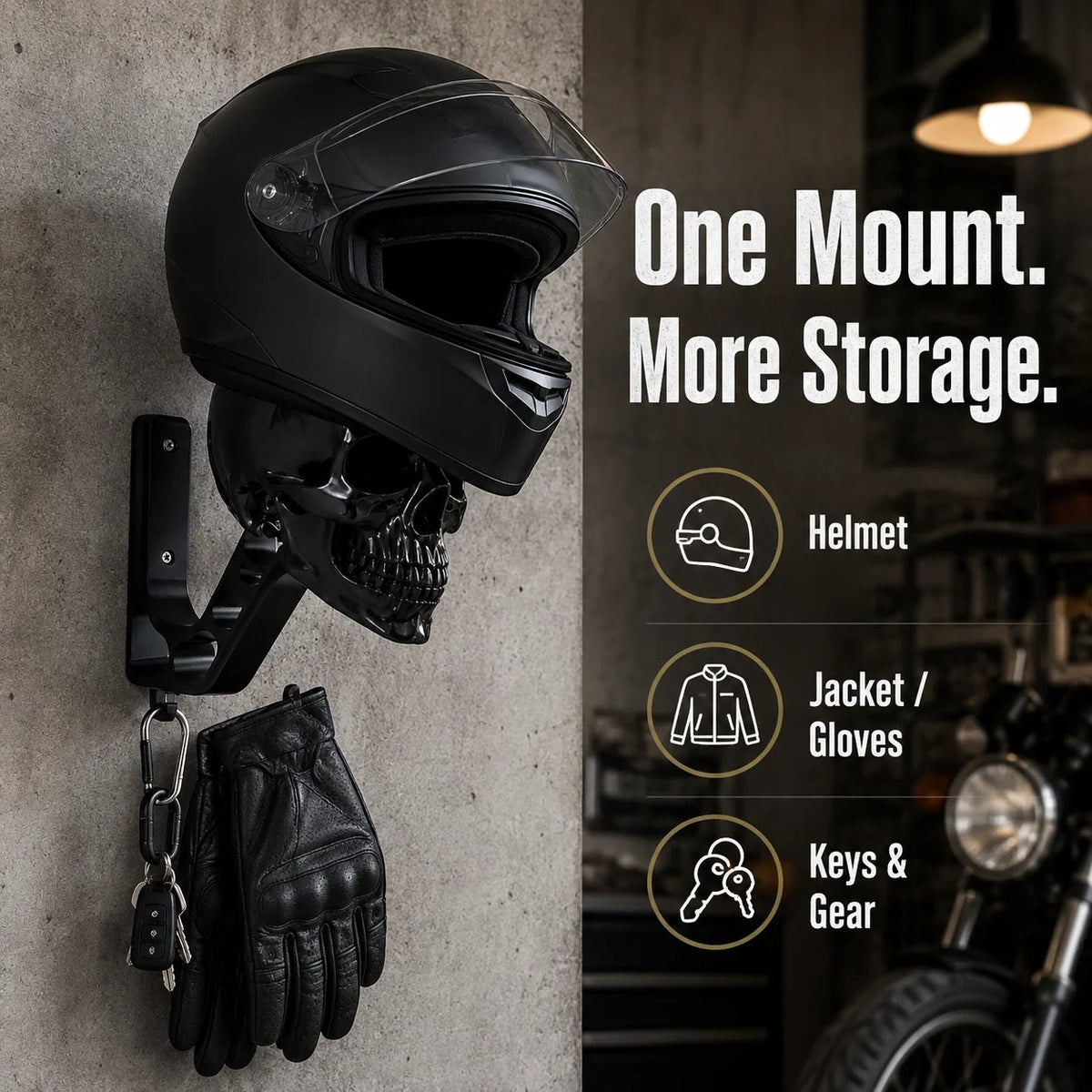 Black Knight Skull Helmet Stand 🔥  FREE SHIPPING