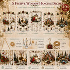 Handmade Christmas stained window decorations