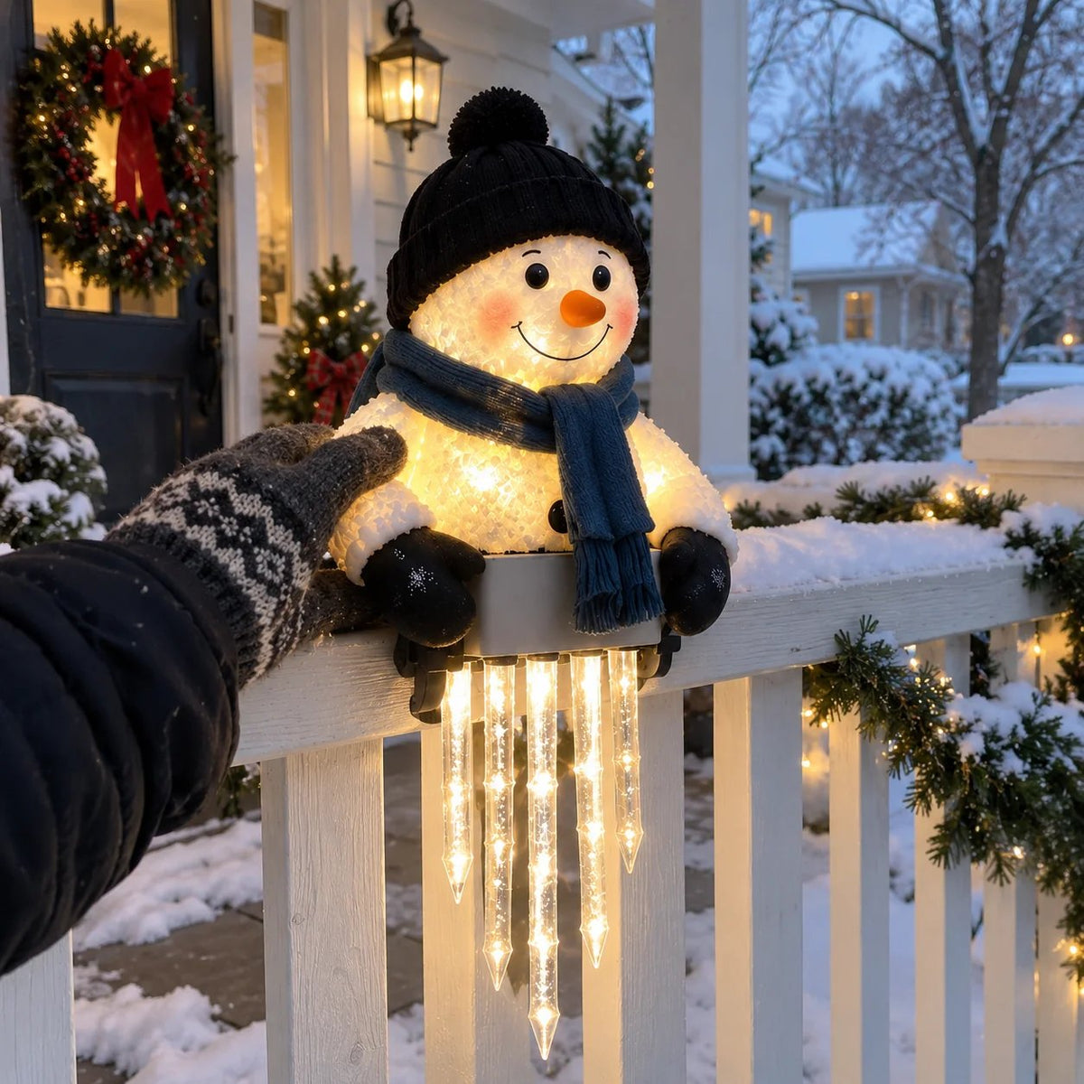 🔥Buy 2 Get 20% OFF🔥☃️WinterGlow Snowman Icicle Light Decor