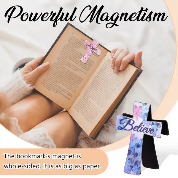 📖16 Pcs Magnetic Cross Bookmarks Gifts for Bible Study, Readers, Teachers, Students🌸✝️