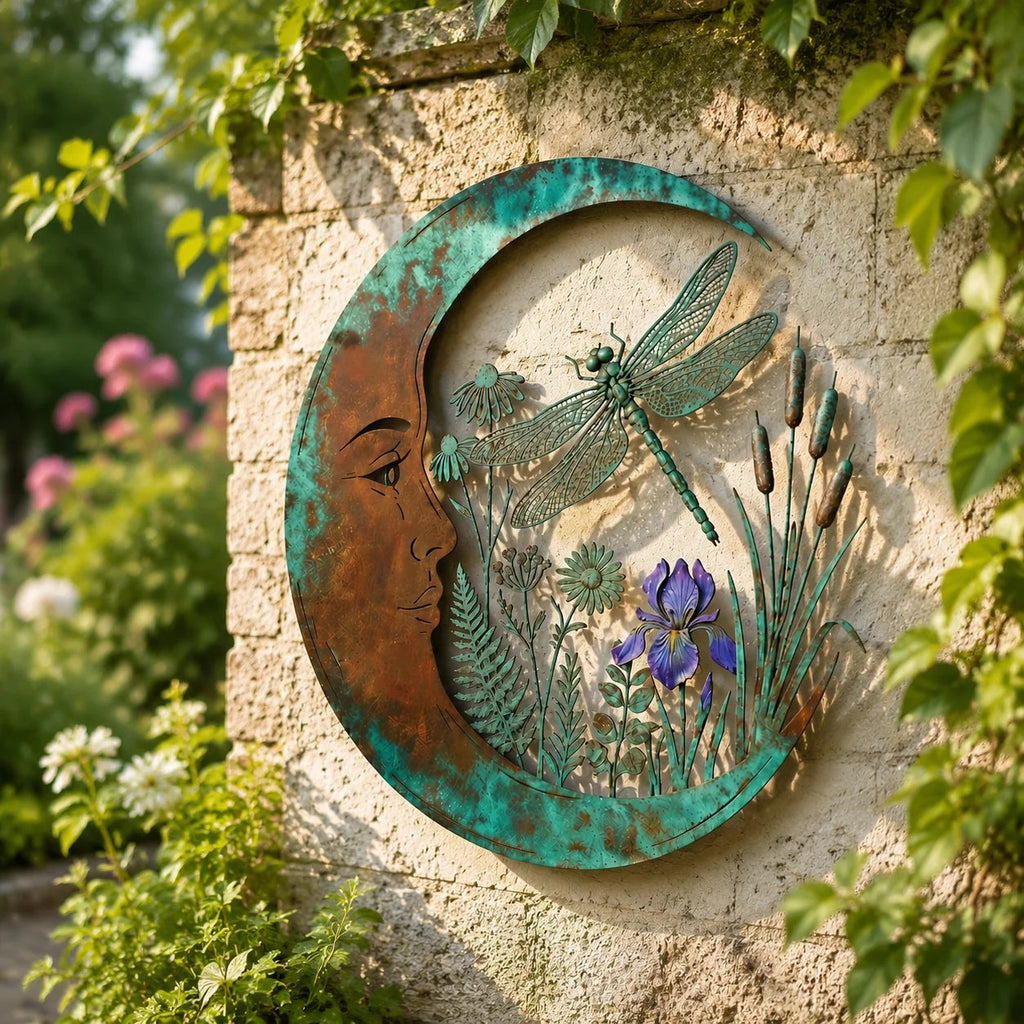 🌙Enchanted Moon Garden Wall Art – Nature-Inspired Outdoor Decor