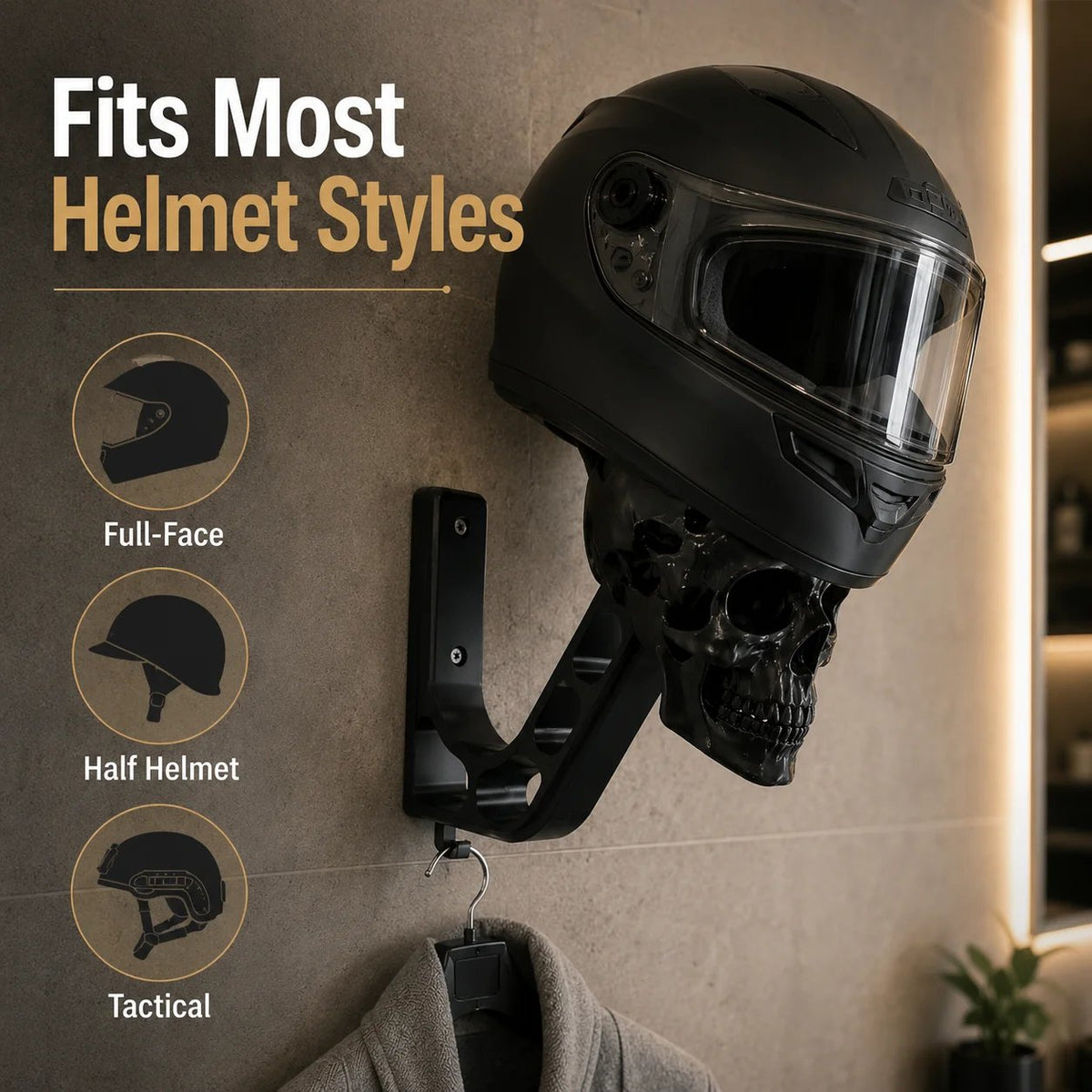 Black Knight Skull Helmet Stand 🔥  FREE SHIPPING