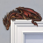 ⏳ Last Day 50% OFF – 🐉🔥 Sleeping Dragon Door Topper | Medieval Fantasy Dragon Guardian Wall Décor for Doorway, Gaming Room & Gothic Home 🏰✨
