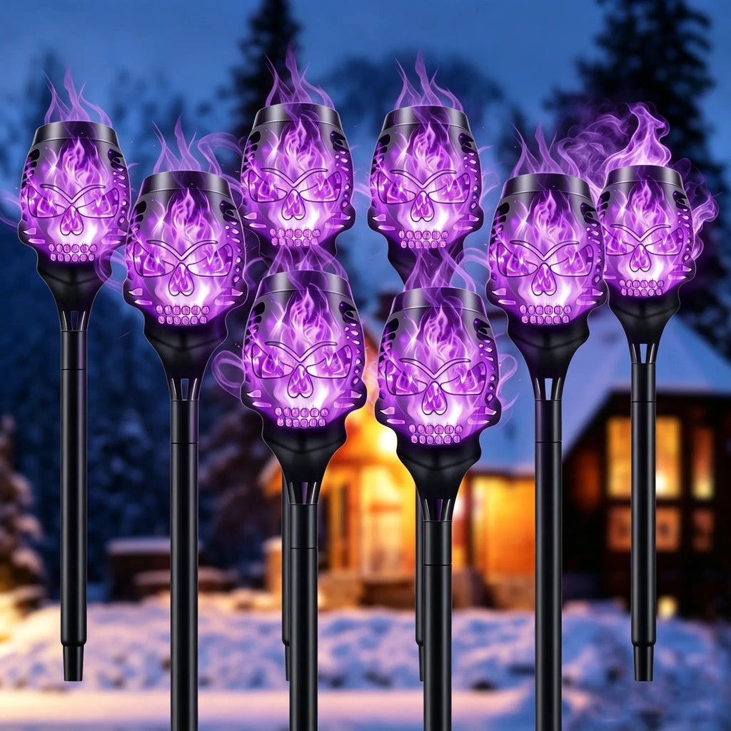 Halloween 🔥Halloween Solar Skull Flame Lights💀