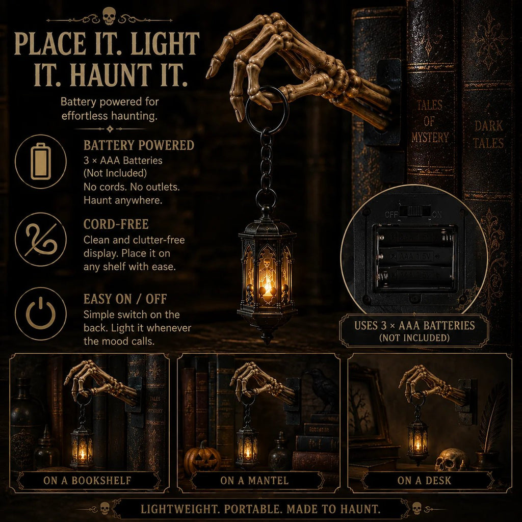 💀Skeleton Hand Lantern Shelf LightTM