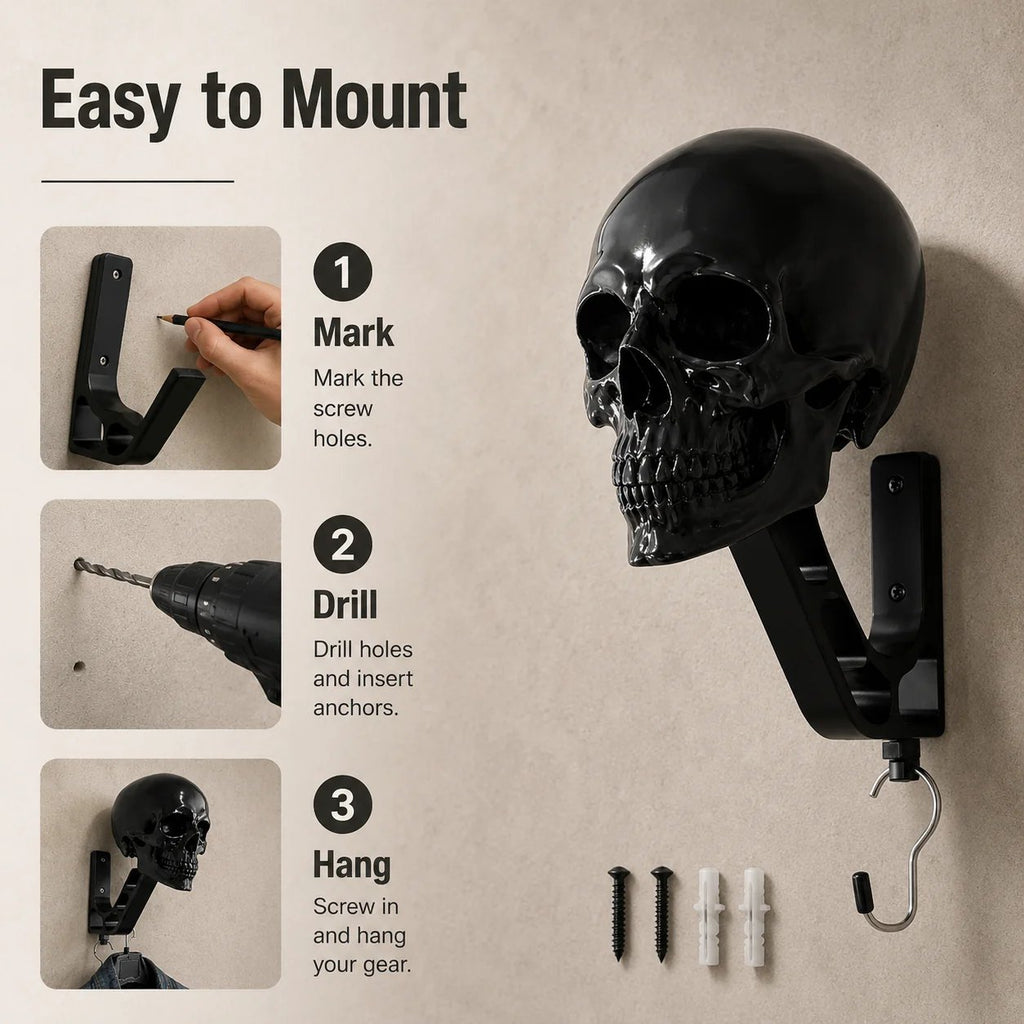 Black Knight Skull Helmet Stand 🔥  FREE SHIPPING