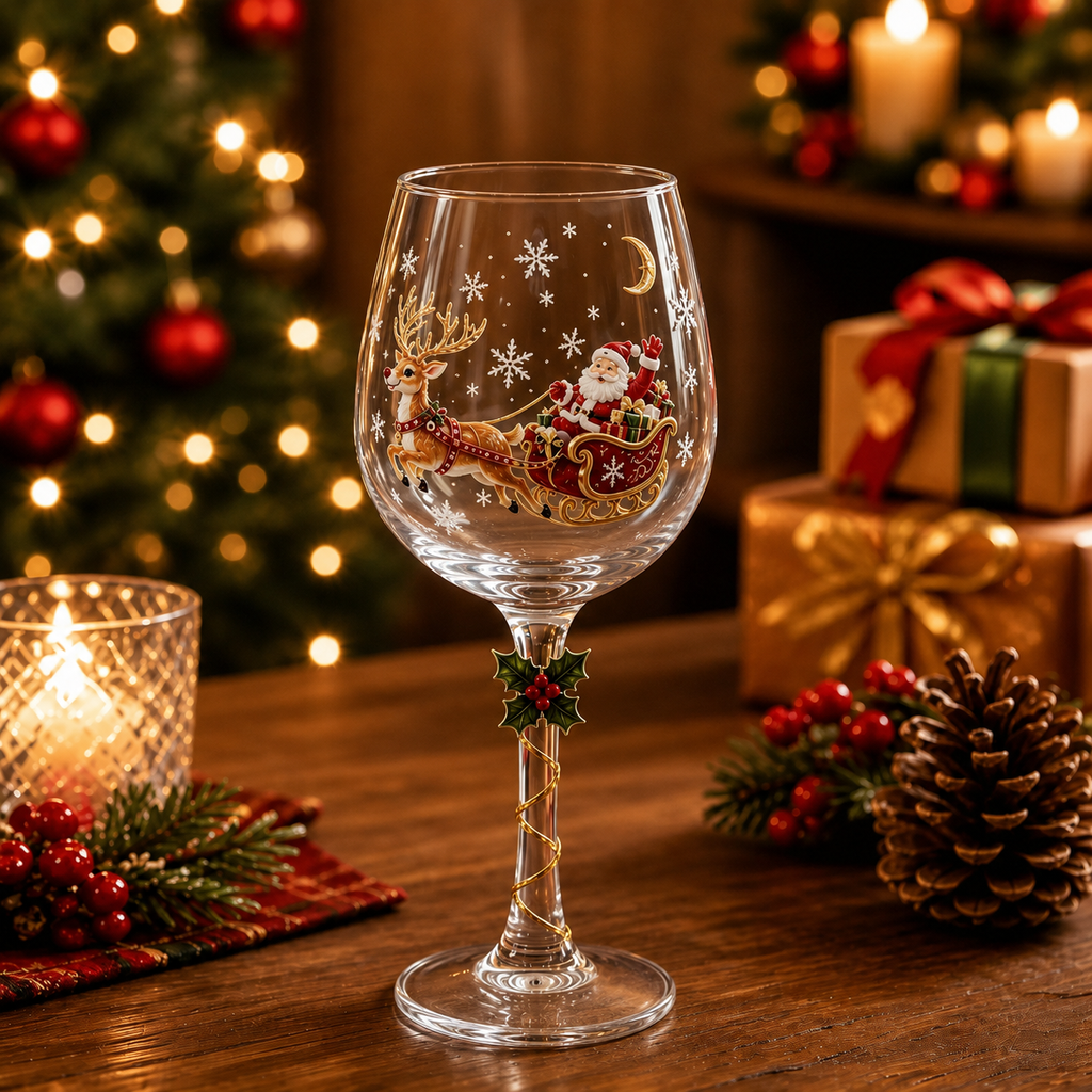 🔥 40% OFF + FREE SHIPPING 🚚 | Christmas Santa Highball Glass – Festive Holiday Drinkware & Gift 🎅