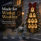 🔔 Christmas Bell Cascade DoorbellTM – Light-Up Holiday Chime Door Decor 🎄