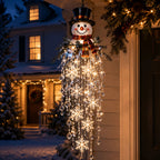 Crystal Cascade Christmas Light – Hanging Snowflake & Crystal LED Porch Décor ✨❄️