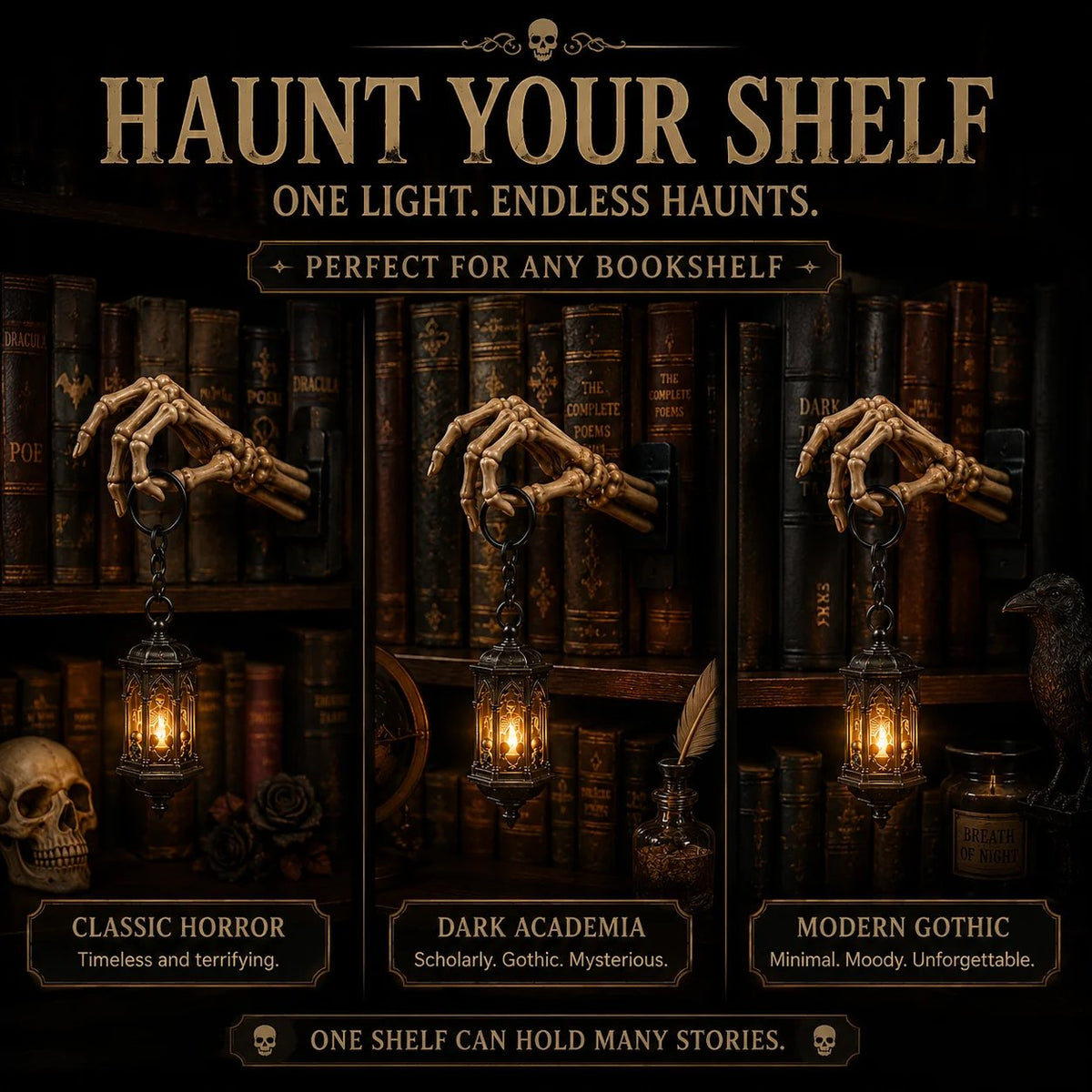 💀Skeleton Hand Lantern Shelf LightTM