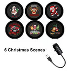 Plug-&-Play HD Christmas Projector | 6 or 10 Festive Scenes 🎄