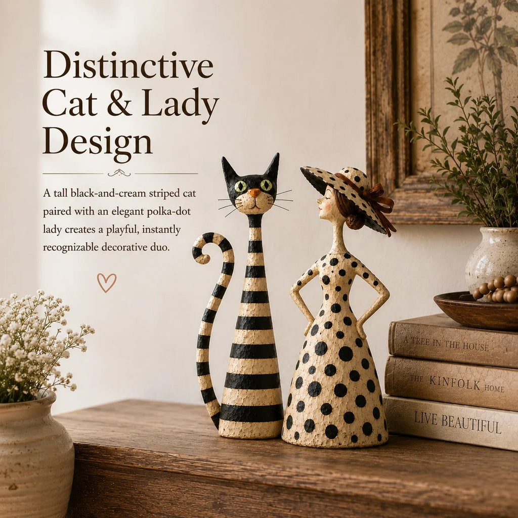 🔥Hot Sale 50% OFF🔥 - Vintage Cat & Lady Sculptures