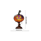 🎃Lámpara de mesa de calabaza estilo vidriera de Halloween