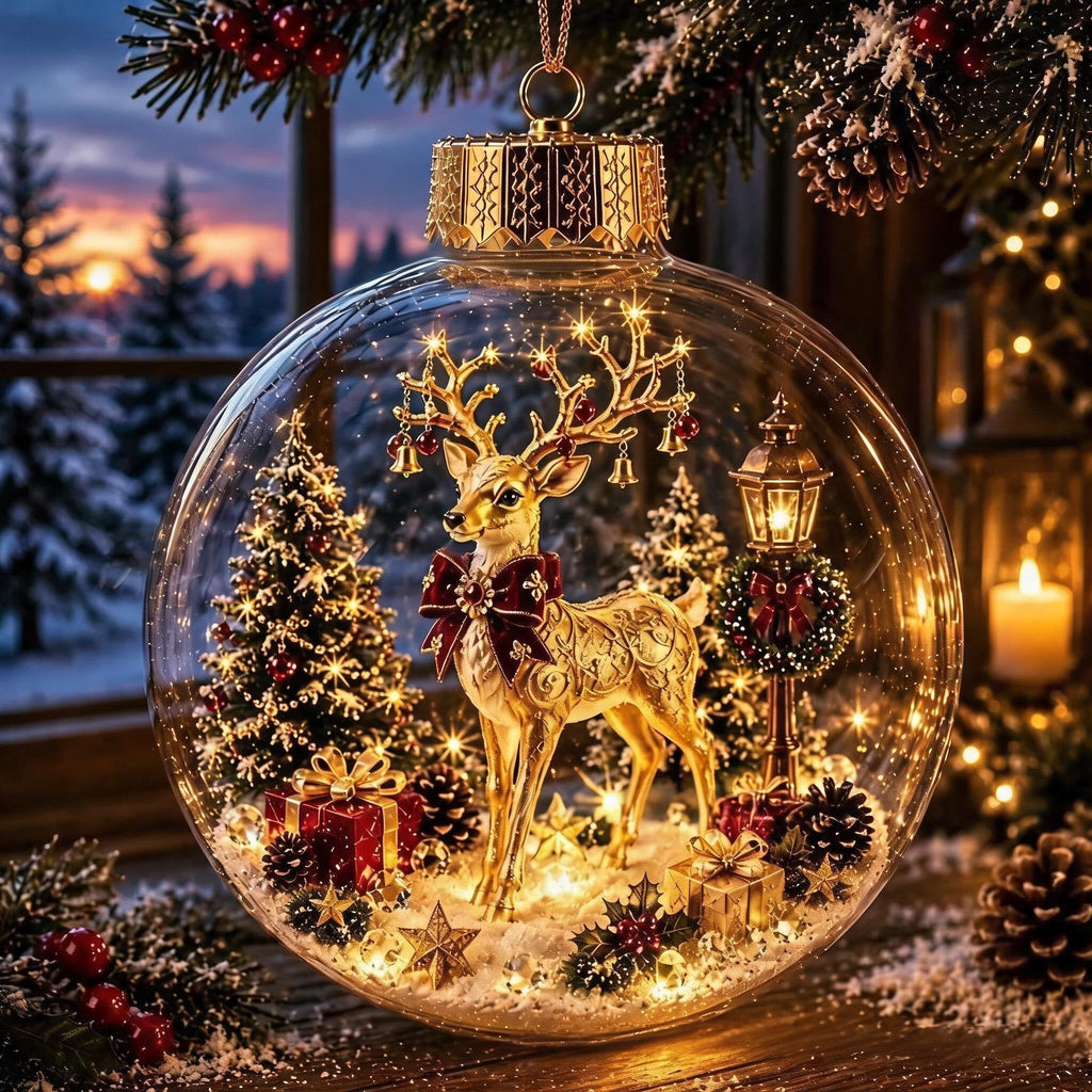 🚚📦 Free Shipping 🎄✨ Glowing Christmas Model Decorations