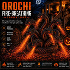 🔥🐉Fire-Breathing Orochi Solar Garden Light – Epic Multi-Headed Dragon Halloween Decor