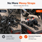 Dual-end Retractable Ratchet Tie Down Straps