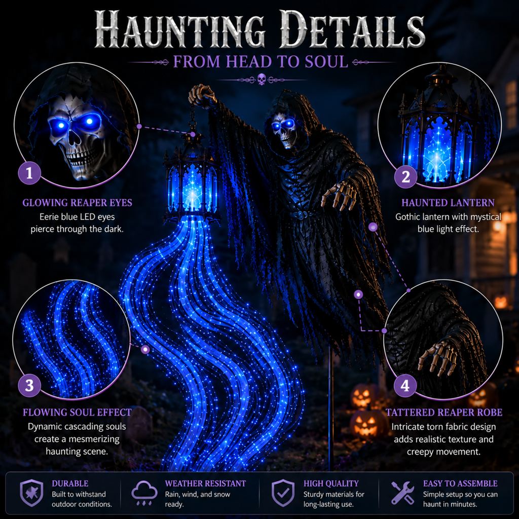 💀Halloween Soul Harvester Animated Garden Light