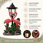 Solar Flamingo Couple Garden Lantern