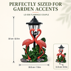 Solar Flamingo Couple Garden Lantern