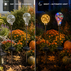 Luces solares de estaca con bombillas y globo para Halloween
