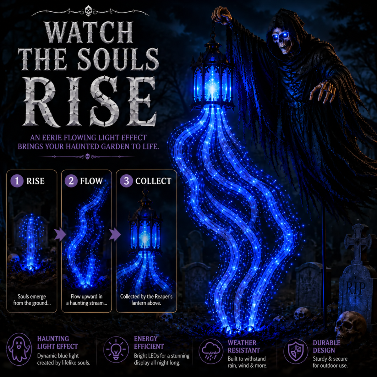 💀Halloween Soul Harvester Animated Garden Light