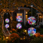 Solar Double-Ball Butterfly Hanging Light