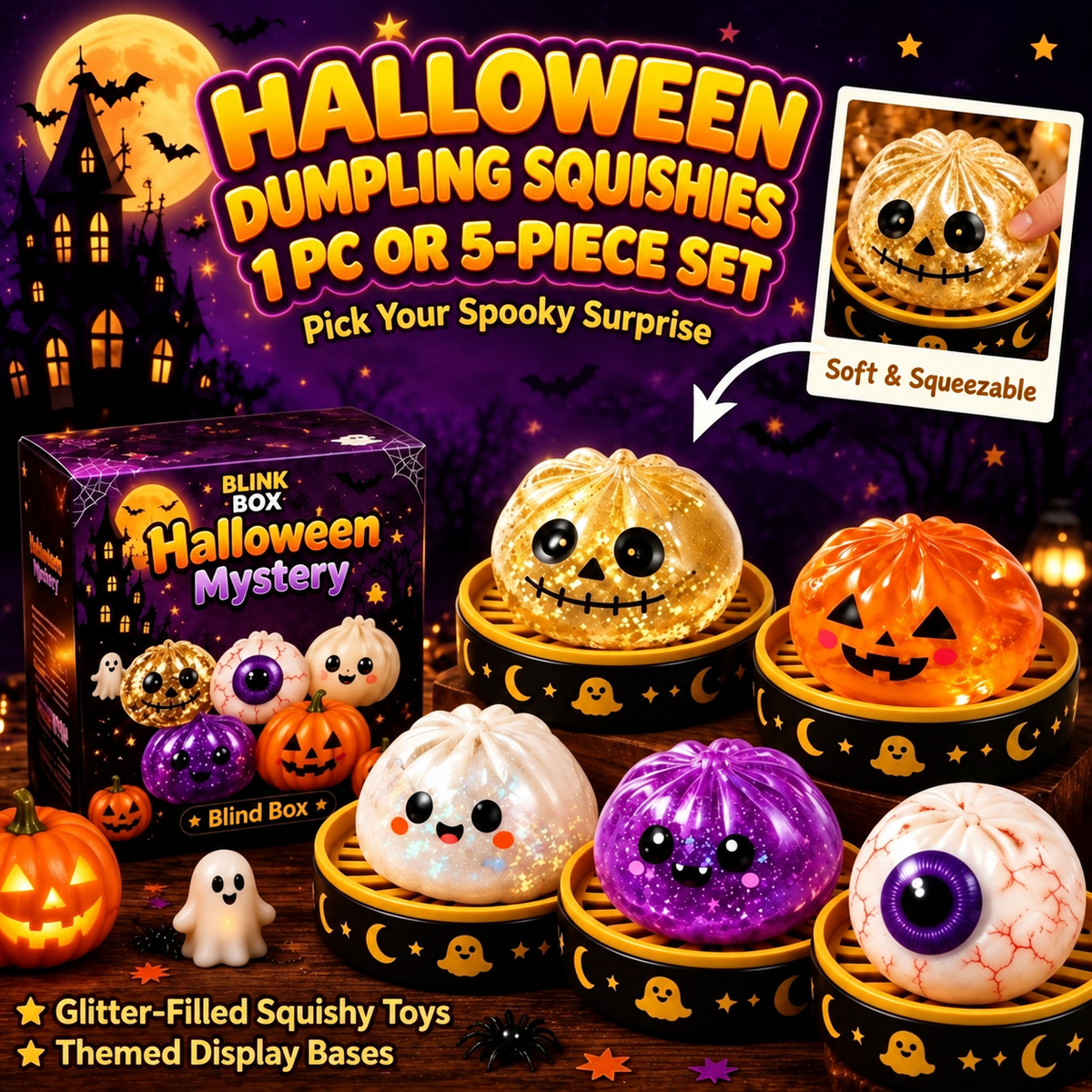 🎃 LAST DAY: 50% OFF + FREE SHIPPING | Halloween Dumpling Squishies