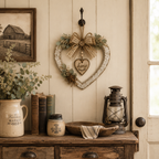 🤎Rustic Farmhouse Heart Wall Decor with “Home” Sign