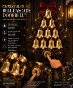 🔔 Christmas Bell Cascade DoorbellTM – Light-Up Holiday Chime Door Decor 🎄