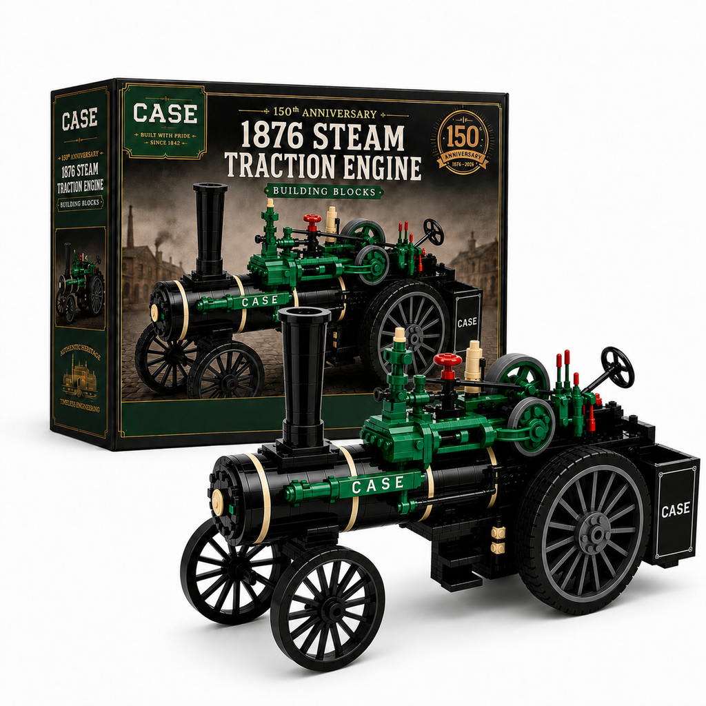 🚚 Free Shipping | ⚙️ 150th Anniversary 1876 Steam Traction Engine Building Blocks