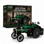 🚚 Free Shipping | ⚙️ 150th Anniversary 1876 Steam Traction Engine Building Blocks