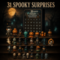 🎃50% off👻31 Nights of Fright Halloween Calendar with Mini Figurines